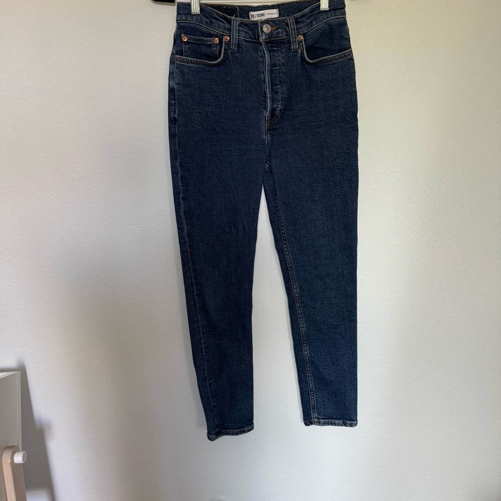 Re/Done Dark Blue Ankle Jeans Size 27